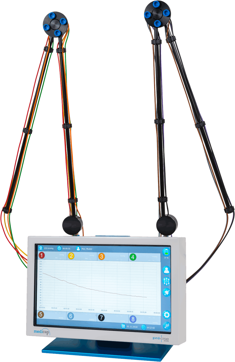 tcpo2 Messgerät mit acht Sonden