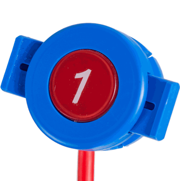 Rückseite der tcpO2-Sonde mit Nummerierung