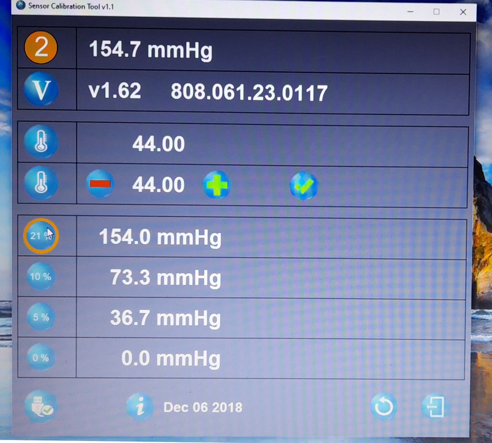 Kalibrierung einer tcpO2-Sonde